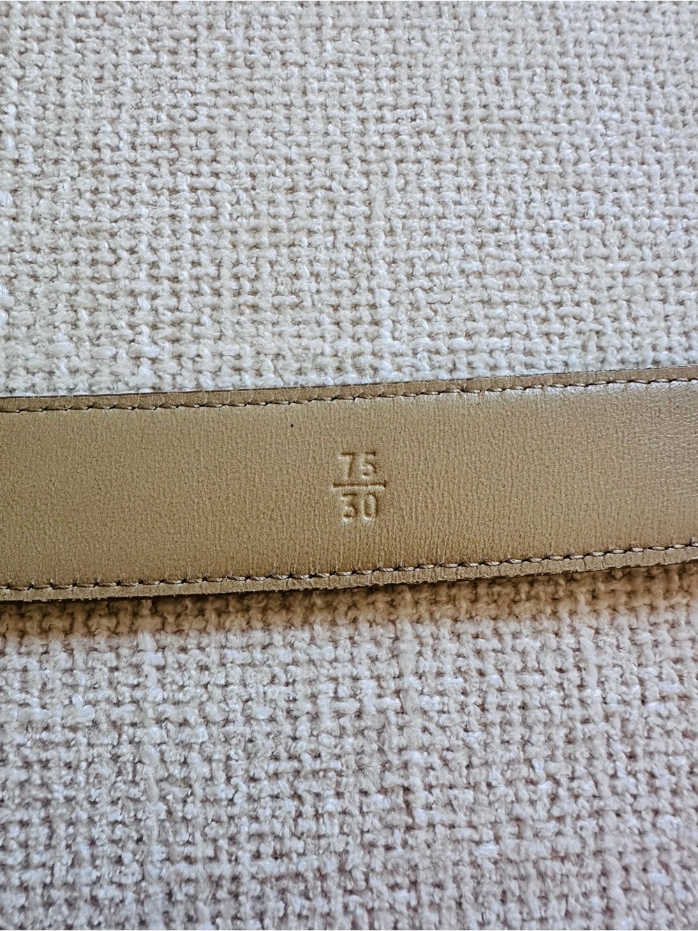 Prada Beige Saffiano Leather Belt Bag Strap with Gold-Tone Plaque - Picture 5 of 9